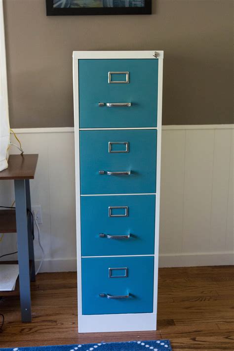 how to repaint a steel filing cabinet|decorating my metal filing cabinet.